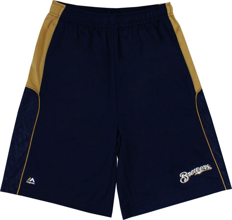Milwaukee Brewers Batter's Choice Men's Navy Athletic Shorts