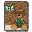 Milwaukee Bucks Half-Court Baby Woven Jacquard Throw Blanket