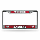 Wisconsin Badgers Bling Chrome License Plate Frame
