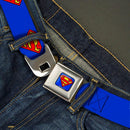 Superman Shield Full Color Blue Seatbelt Belt