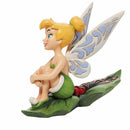 Peter Pan Tinker Bell Sitting on Holly Figurine, 5"