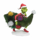 Dr. Seuss The Grinch Stealing a Christmas Tree Figurine, 7.25"