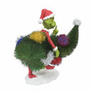 Dr. Seuss The Grinch Stealing a Christmas Tree Figurine, 7.25"