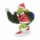 Dr. Seuss The Grinch Stealing a Christmas Tree Figurine, 7.25"