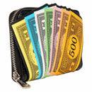 Monopoly 90th Anniversary Money Glitter Zip Around Wallet