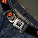 Superman Logo Black Seatbelt Belt