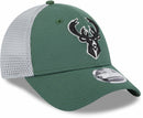 Milwaukee Bucks Outline 9FORTY Adjustable Trucker Snapback, One Size