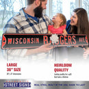Wisconsin Badgers Ave Steel Street Sign