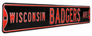 Wisconsin Badgers Ave Steel Street Sign