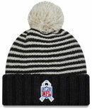 Green Bay Packers Salute to Service Knit Hat with Pom, Black, One Size