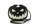 Glow In The Dark Jack O Lantern Pumpkin Crossbody Bag In Vinyl