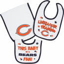 Chicago Bears Two Bibs & Burp Cloth Infant Set