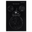 Star Wars BB-8 Screenprinted Heavy Tin Sign, 12" W X 18" H