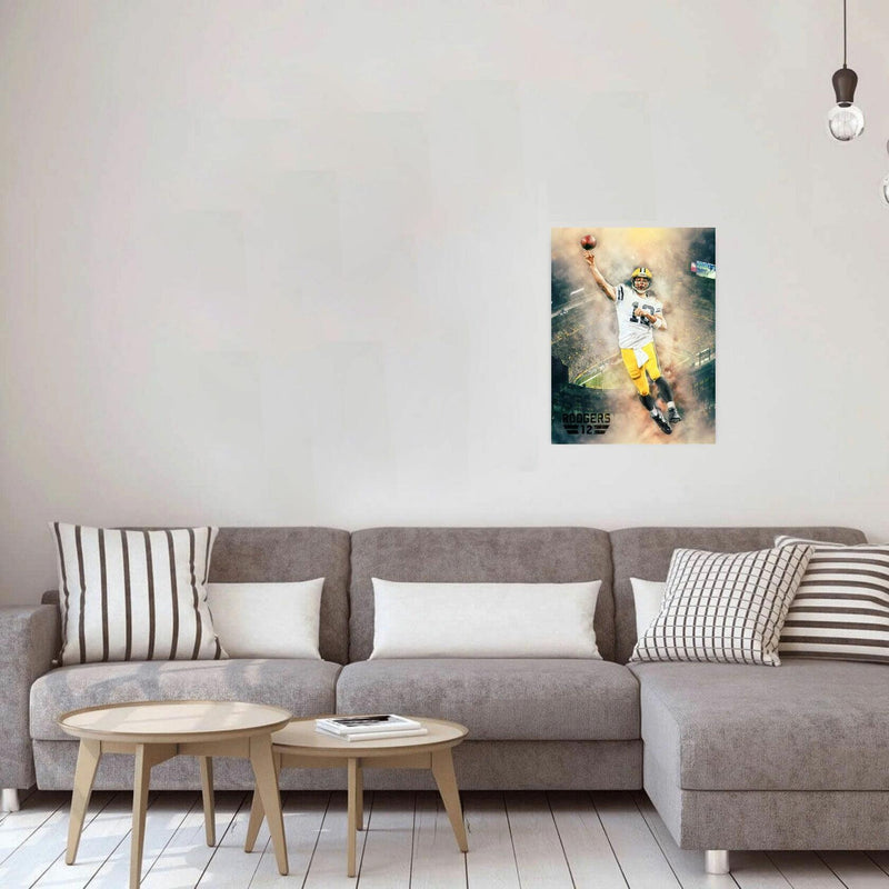 Green Bay Packers Aaron Rodgers Hail Mary 23.5" x 17.5" Poster