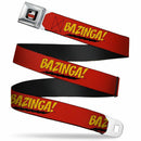 Big Bang Theory Bazinga Red Seatbelt Belt