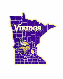 Minnesota Vikings State Shape Wall Decor