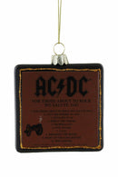 AC/DC Glass Album Cover Ornament, 2 Assorted