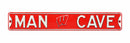 Wisconsin Badgers Man Cave 6" x 36" Metal Street Sign