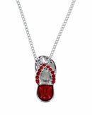 Wisconsin Badgers Flip Flop Pendant Necklace