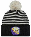 Minnesota Vikings Salute to Service Knit Hat with Pom, Black, One Size