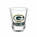 Green Bay Packers 4-Piece Shot Glass Set, Ceramic and Glass, 2 oz.