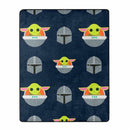 Star Wars Mandalorian Dark Hover Character Hugger Pillow & Silk Touch Throw Set