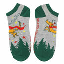 Dr. Seuss The Grinch Junior's 5 Pair Ankle Socks, 5-10