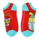 Dr. Seuss The Grinch Junior's 5 Pair Ankle Socks, 5-10