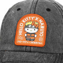 Sanrio Hello Kitty x Naruto Embroidered Patch Pigment Dye Hat