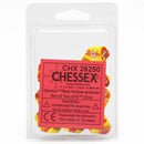 Gemini Red-Yellow/silver Set of Ten d10 Dice