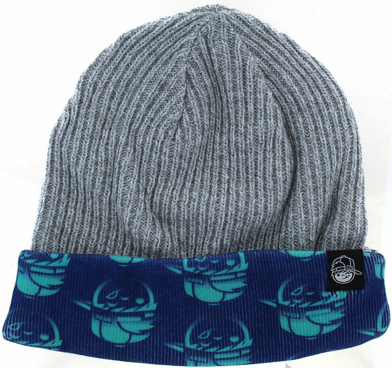 Neff Youth Creature Beanie, Grey Heather/Navy Teal