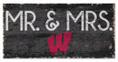 Wisconsin Badgers Mr. & Mrs. Wooden Sign