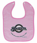 Milwaukee Brewers Little Milwaukee Brewers Fan Pink Bib