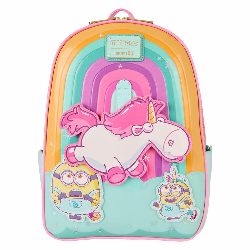 Minions Fluffy Unicorn Rainbow Mini Backpack
