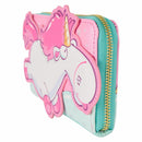 Minions Fluffy Unicorn Rainbow Glitter Zip Around Wallet