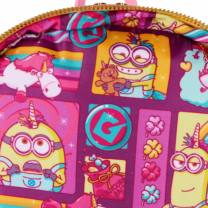 Minions Fluffy Unicorn Rainbow Mini Backpack