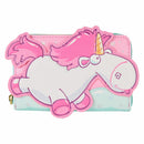 Minions Fluffy Unicorn Rainbow Glitter Zip Around Wallet