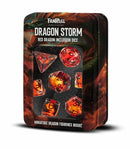 Dragon Storm Inclusion Resin Dice Set: Red Dragon