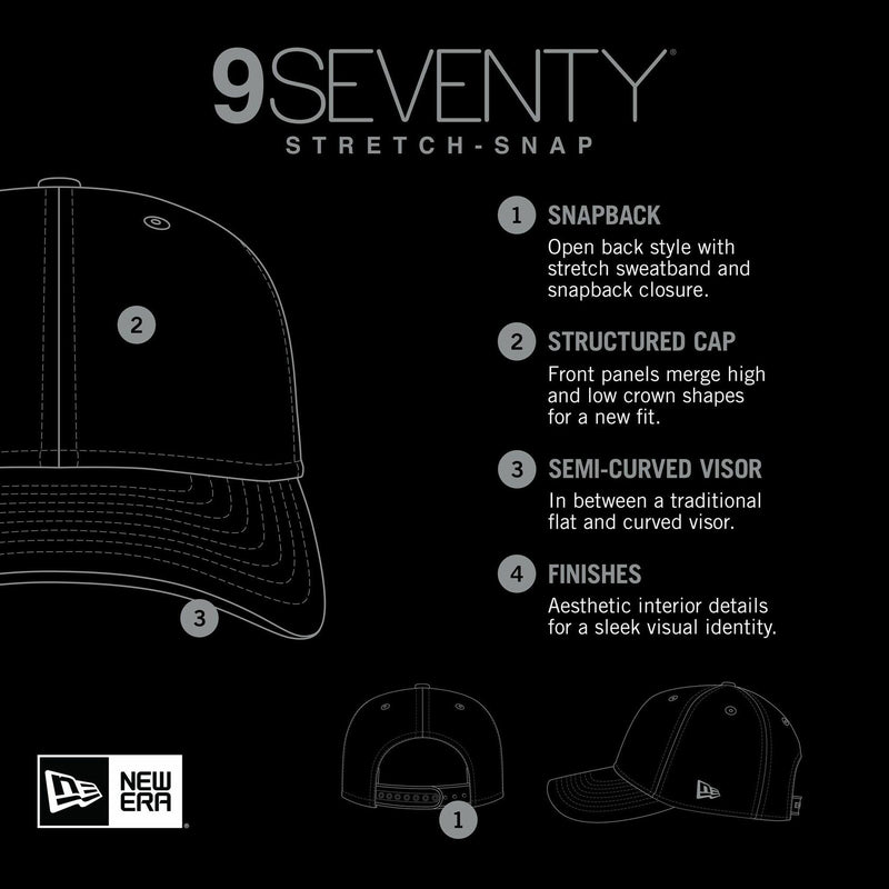 Milwaukee Brewers New Era Black Adventure Drinks Pattern 9SEVENTY Stretch-Snap Hat