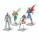 DC 2DZ Acrylic Standees Pack 2: Superman, Wonder Woman, Aquaman, Cyborg
