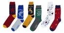 Harry Potter Happy Christmas Adult Casual Crew Socks, 6-Pack, Size 6-12
