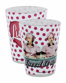 I Love Lucy Shot Glass Set - Chocolate Factory, Best Friend, Vita