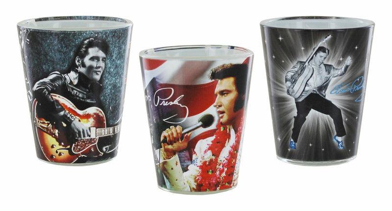 Elvis Presley Shot Glass Set, 3-Pack