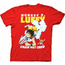 One Piece Monkey D. Luffy Straw Hat Crew Shirt, Red