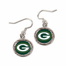Green Bay Packers Silver Jewelry Carded Earrings