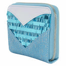 Frozen Princess Elsa Glitter Sequin Cosplay Zip Around Wallet