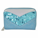 Frozen Princess Elsa Glitter Sequin Cosplay Zip Around Wallet
