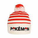 Pokemon Pokeball Cuff Beanie with Pokeball Plush Pom