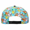 Pokemon Characters AOP Youth Snapback Cap, Light Blue
