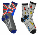 Doctor Who TARDIS & Daleks 2 Pair Pack Crew Socks, One Size